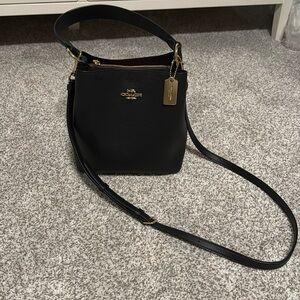 Coach Black Crossbody Bag with Gold Accents